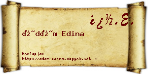 Ádám Edina névjegykártya